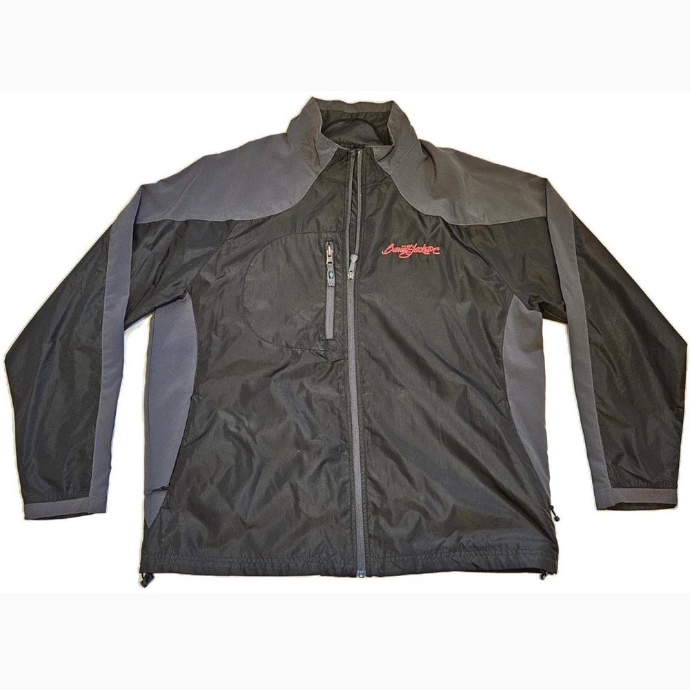 Barrett Jackson Gray and Black Windbreakers Jacket Car Collector Brand
